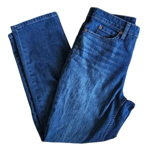 Duluth Trading Co Blue Daily Denim High Rise Relaxed Crop Jeans. Sz. 6